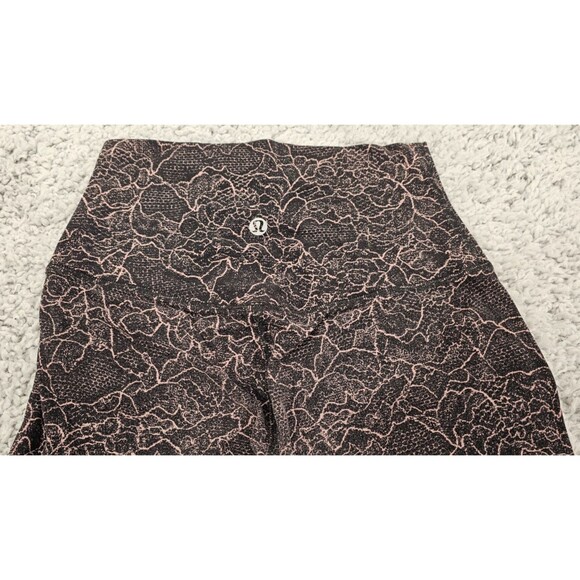 Lululemon Womens Align Leggings Full Length Pocket Lacescape Black Yoga Size 2 - Picture 4 of 13